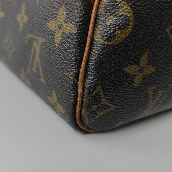 SPEEDY 30 Monogram Coated Canvas Brown