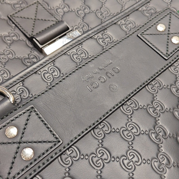 Monogram Calfskin Shoulder Bag Black