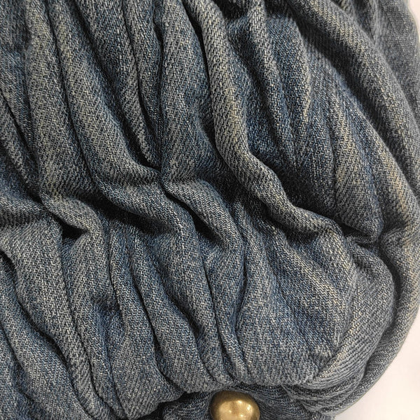 Quilted Denim Tote Bag Blue