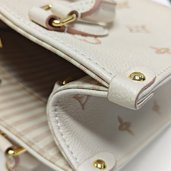 ONTHEGO PM Monogram Calfskin Beige