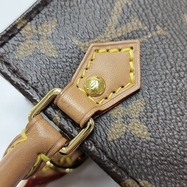 SAC PLAT Mini Monogram Coated Canvas Brown