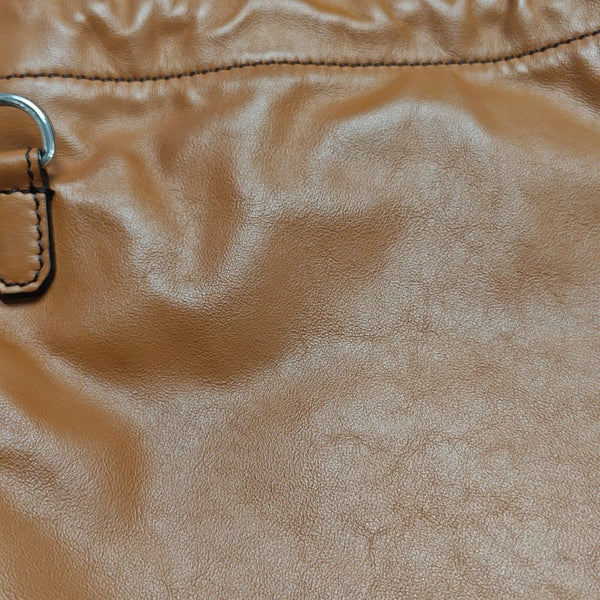 Calfskin Shoulder Bag Small Brown