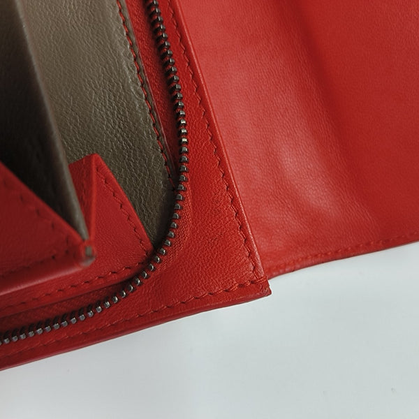 Lambskin Clutch Red
