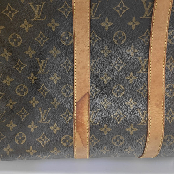 KEEPALL 45 Monogram Coated Canvas Brown