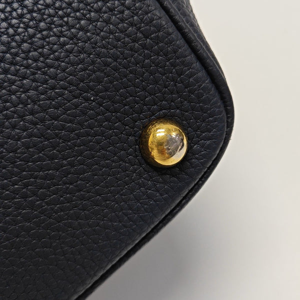 Calfskin Top Handle Bag Blue