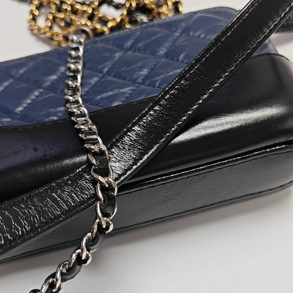GABRIELLE Mini Quilted Calfskin Blue
