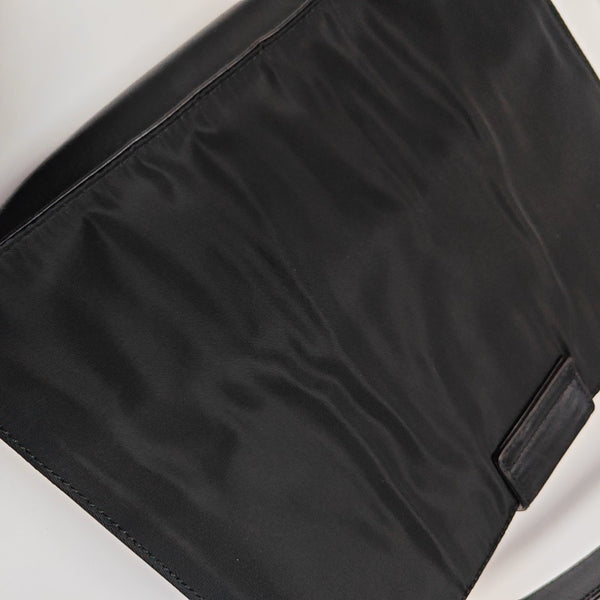 Nylon Shoulder Bag Black