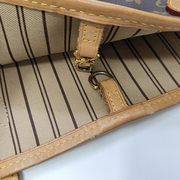 NEVERFULL MM Monogram Coated Canvas Brown