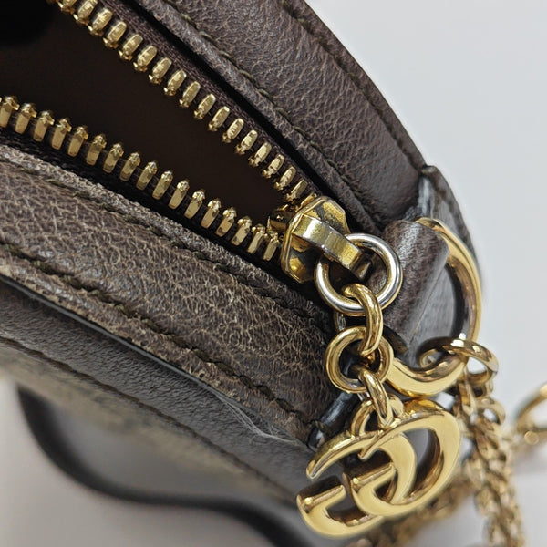 Ophidia Mini Monogram Coated Canvas Beige