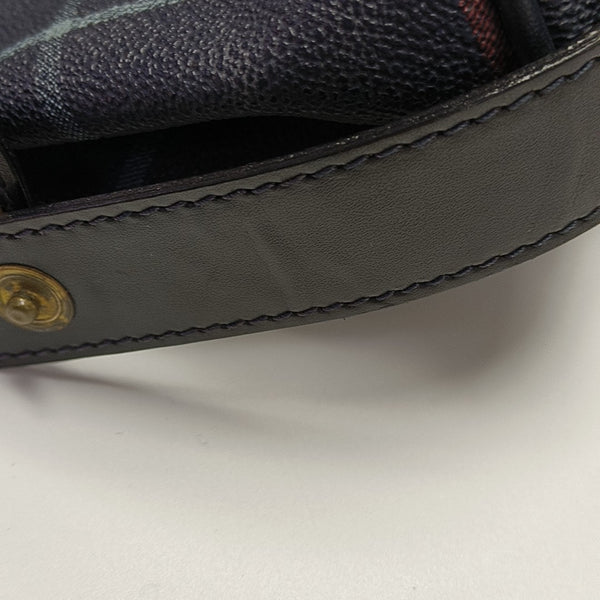 Coated Canvas Shoulder Bag Blue