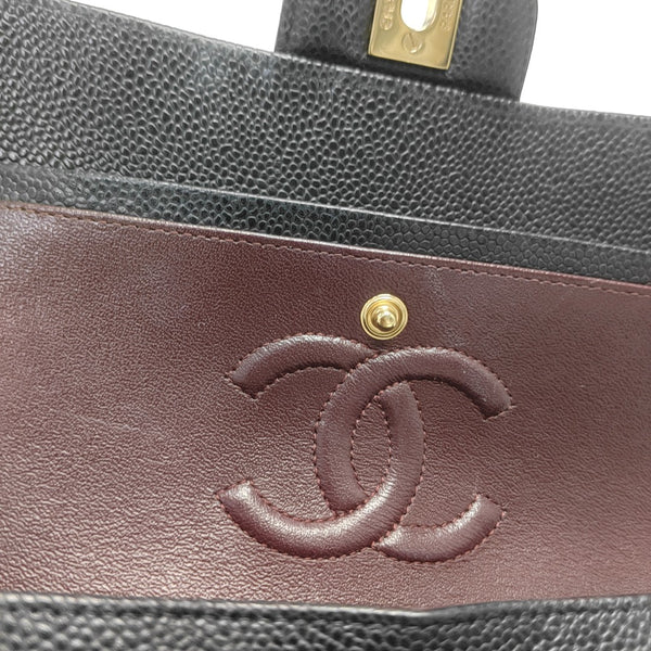 CLASSIC FLAP Small Quilted Grained Calfskin Black
