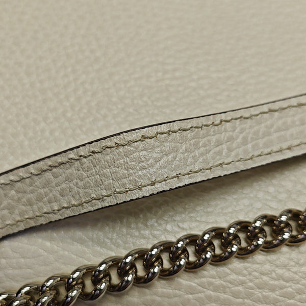 Interlocking G Small Calfskin Beige