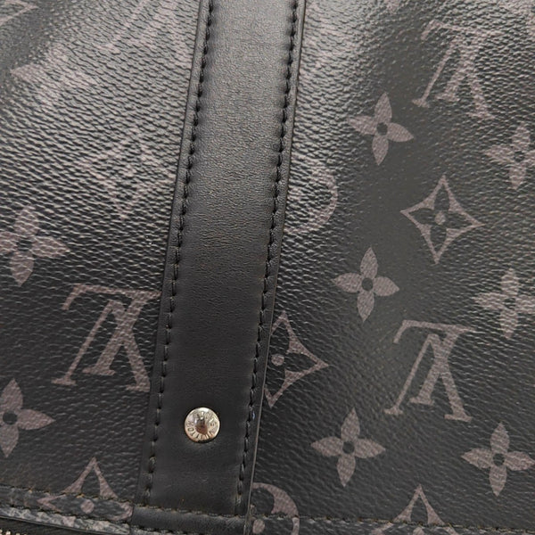 KEEPALL Monogram Coated Canvas Black