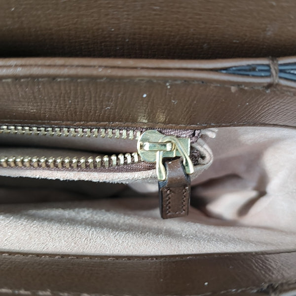 Horsebit 1955 Medium Monogram Coated Canvas Beige
