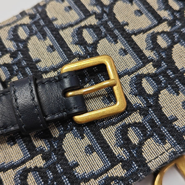 Saddle Mini Oblique Canvas Blue