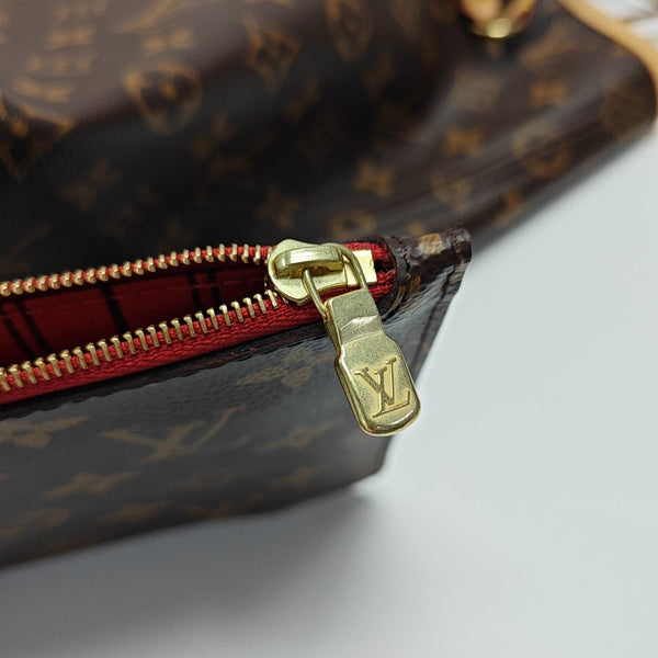NEVERFULL MM Monogram Coated Canvas Brown