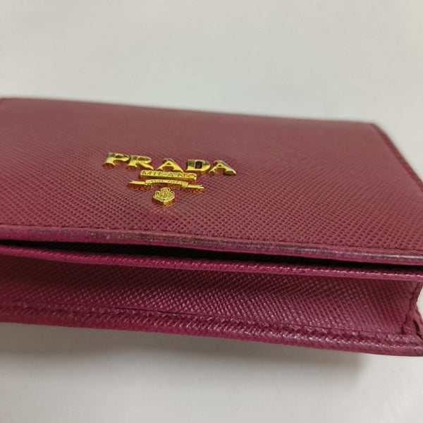 Saffiano Calfskin Card Holder Red