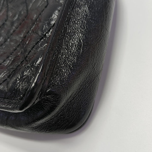NIKI Mini Chevron Calfskin Black