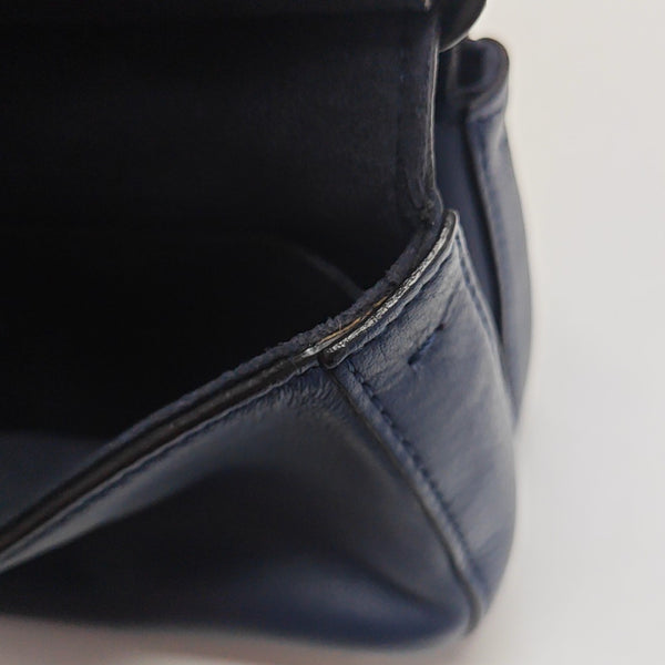 Calfskin Shoulder Bag Blue