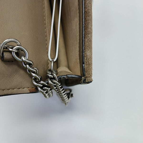 Dionysus Super Mini Monogram Coated Canvas Beige
