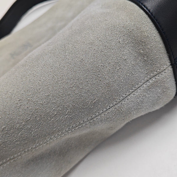 Suede Shoulder Bag Blue