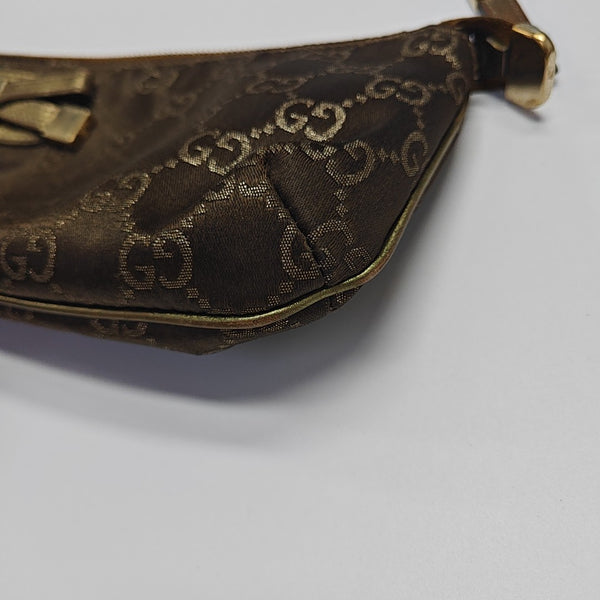 Monogram Canvas Clutch Brown