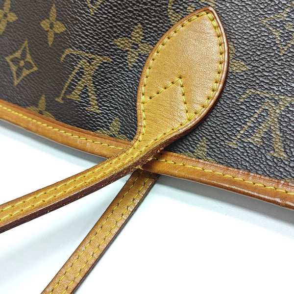 NEVERFULL MM Monogram Coated Canvas Brown