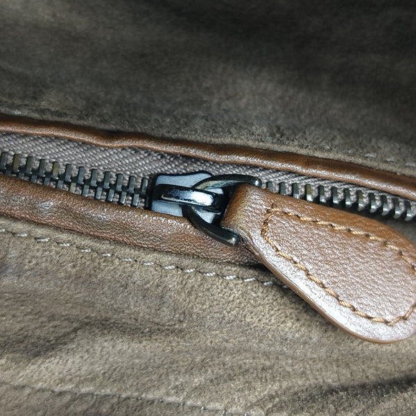 Calfskin Shoulder Bag Brown