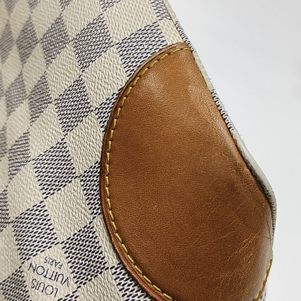 HAMPSTEAD MM Damier Azur Coated Canvas White