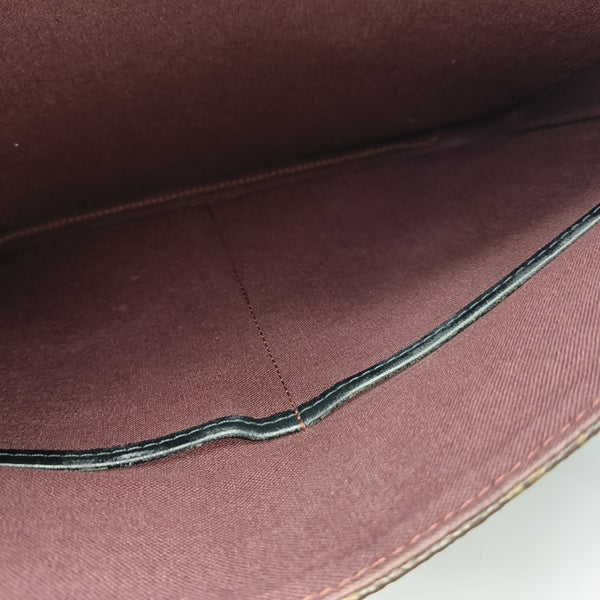 BASS Monogram Coated Canvas Brown