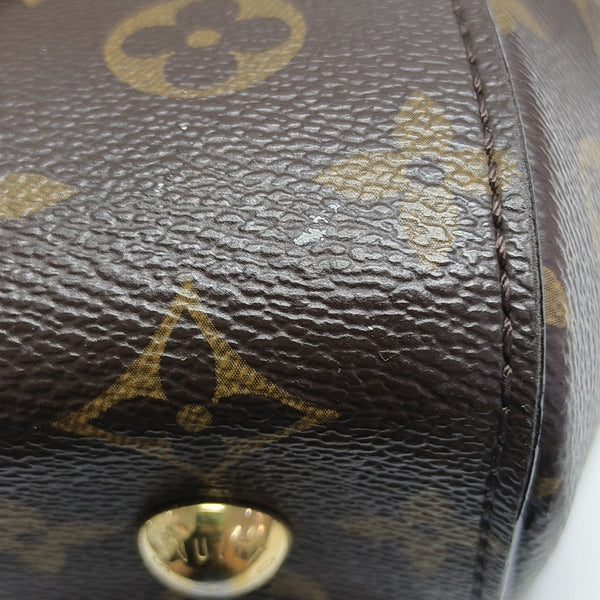 CLUNY MM Monogram Coated Canvas Brown