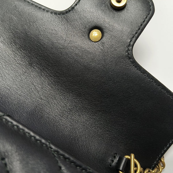 GG Marmont Mini Quilted Calfskin Black