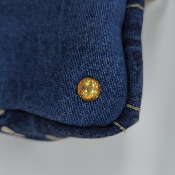 Denim Quilted Canvas Blue