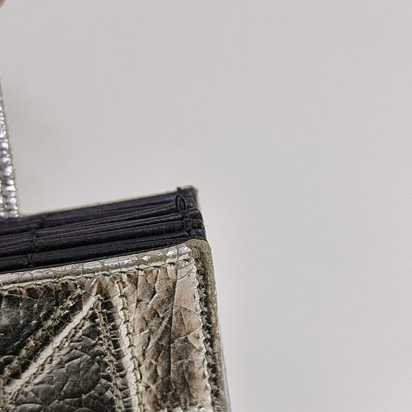 Diorama Cannage Calfskin Silver Wallet