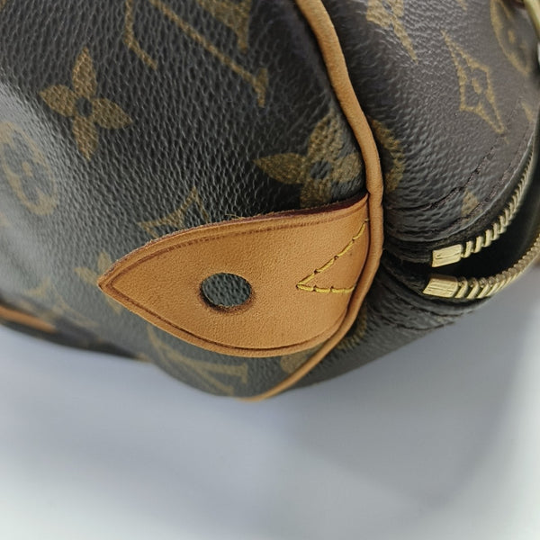 SPEEDY 30 Monogram Coated Canvas Brown