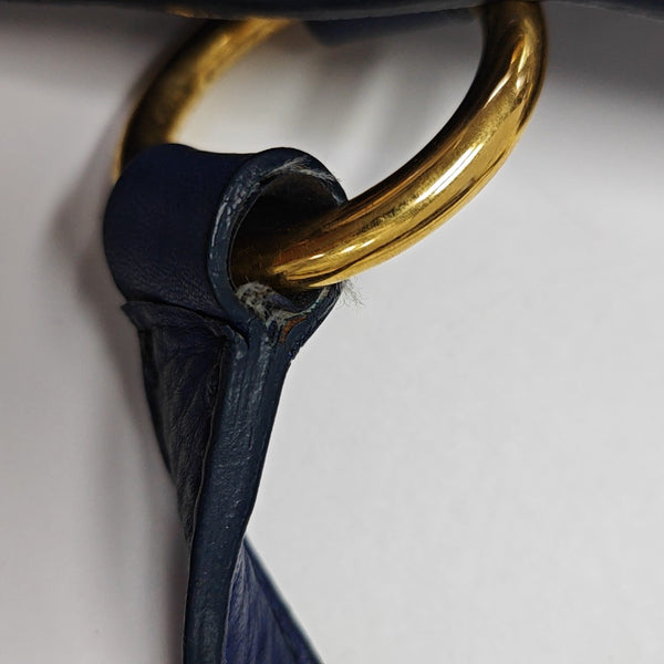 Calfskin Shoulder Bag Blue