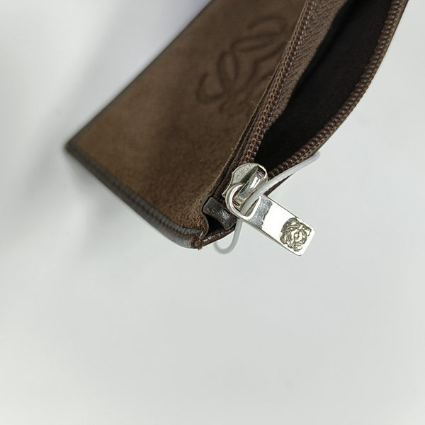 Suede Coin Purse Brown