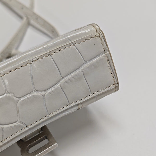 Hourglass Mini Calfskin White