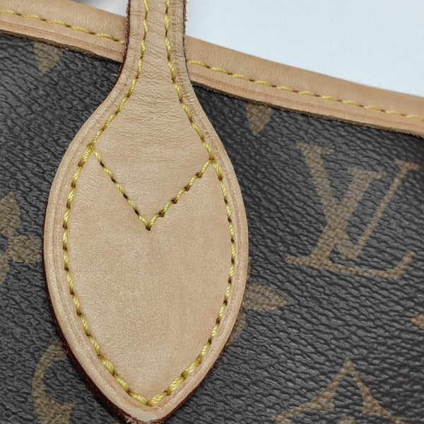 NEVERFULL MM Monogram Coated Canvas Brown
