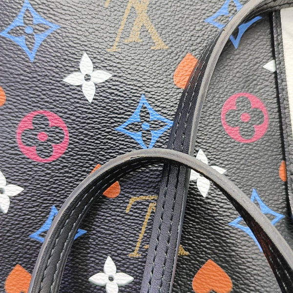 NEVERFULL MM Monogram Coated Canvas Black