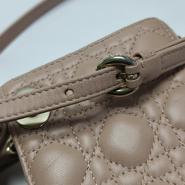 Lady Dior Super Mini Cannage Lambskin Pink