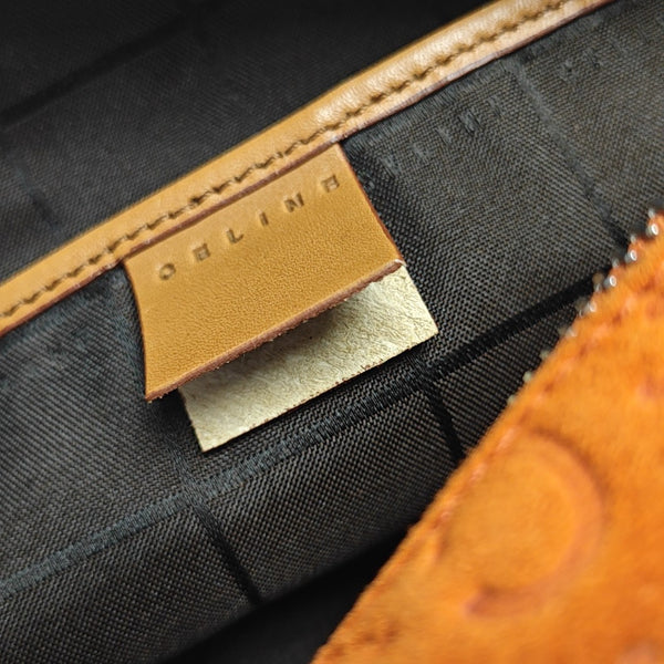 Suede Top Handle Bag Orange