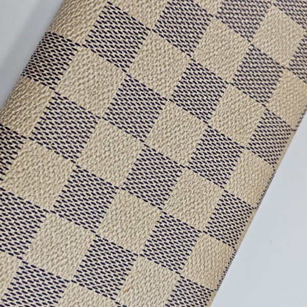 PORTE MONNAIE Damier Azur Coated Canvas White