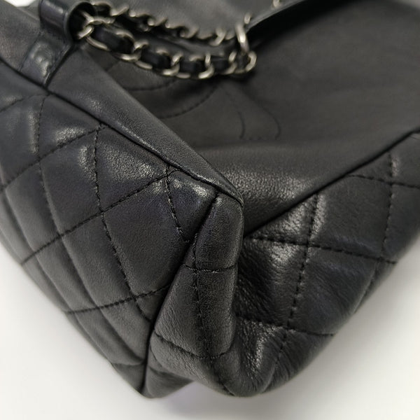 Quilted Calfskin Backpack Black