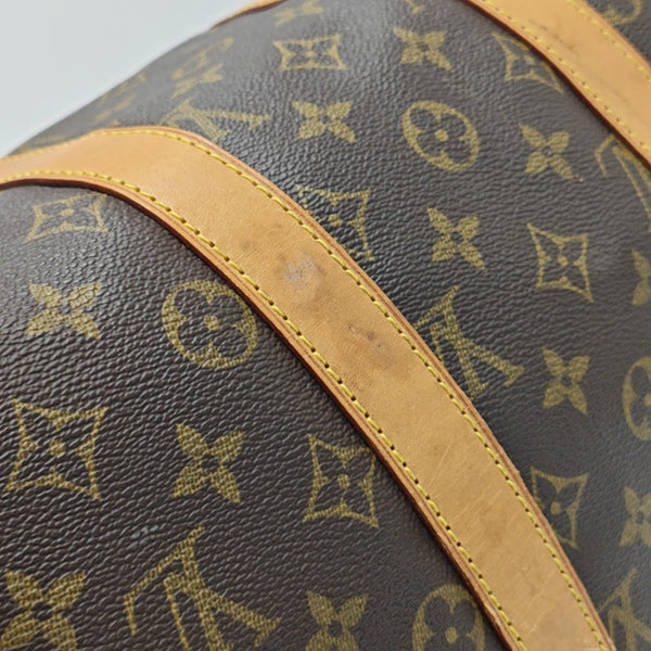KEEPALL 45 Monogram Coated Canvas Brown