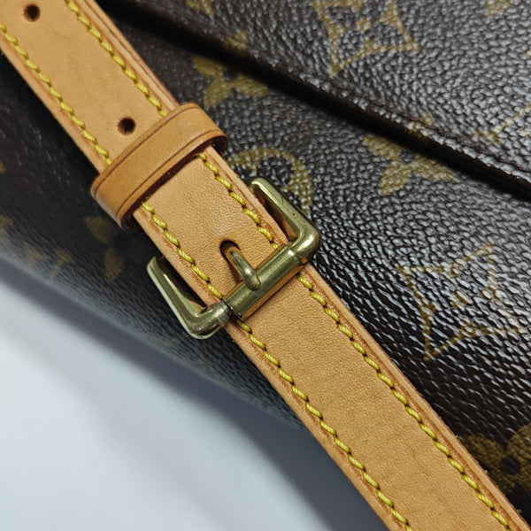 SOLOGNE PM Monogram Coated Canvas Brown