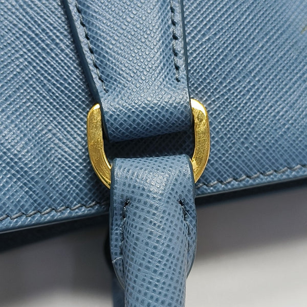 Galleria Large Saffiano Calfskin Blue