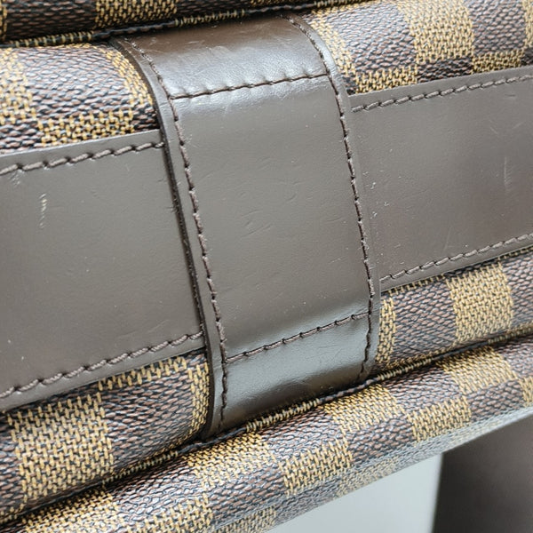 NAVIGLIO Damier Ebene Coated Canvas Brown