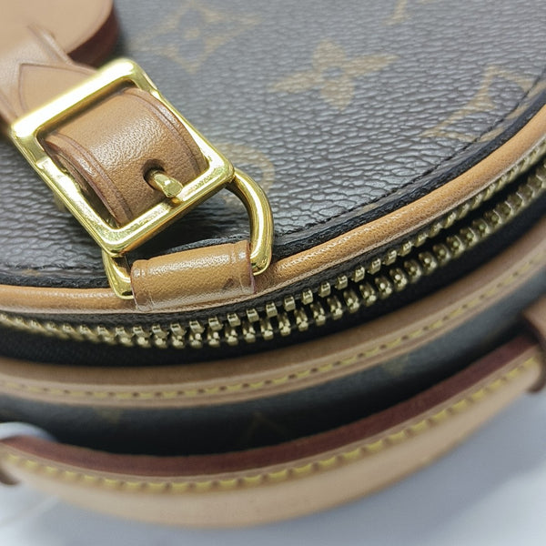 BOITE CHAPEAU Mini Monogram Coated Canvas Brown
