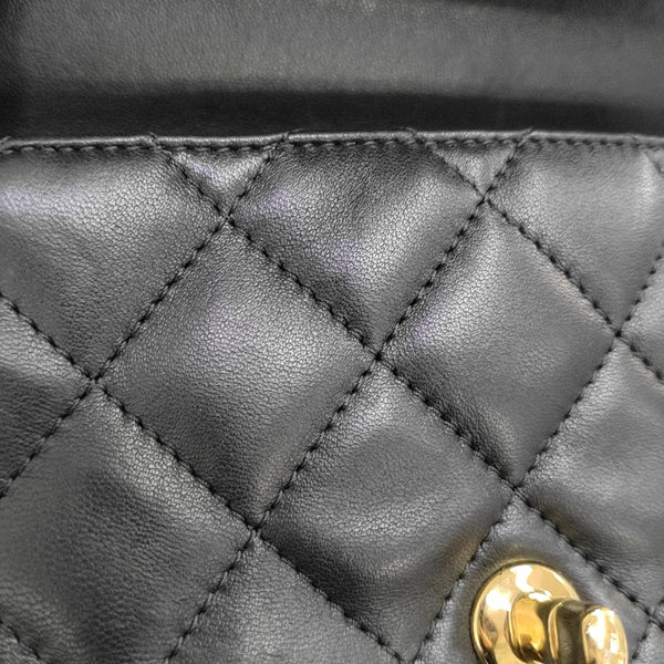 Quilted Lambskin Shoulder Bag Mini Black